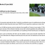 Communiqué de presse l'Aisne Nouvelle du 30 mai 2022 parlant du Centre Hospitalier de Saint-Quentin, les motards sensibilisent au don d'organes